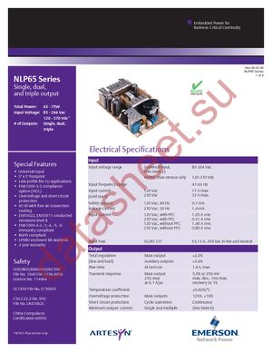 NLP65-9612GJ datasheet  